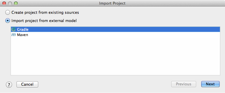Importing the sample project